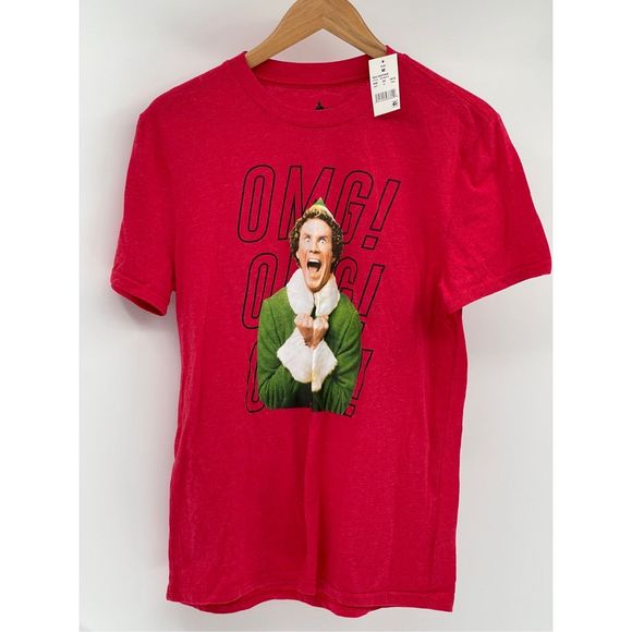 ELF The‎ movie T Shirt Men Size Medium Res Will Farrell Omg Santa I Know Him New - Picture 1 of 9